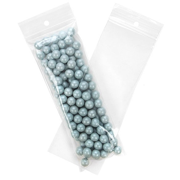 Sachet zip à transparence cristalline avec trou de suspension 6,4x17,8cm (100 pièces) [ZR2H7]