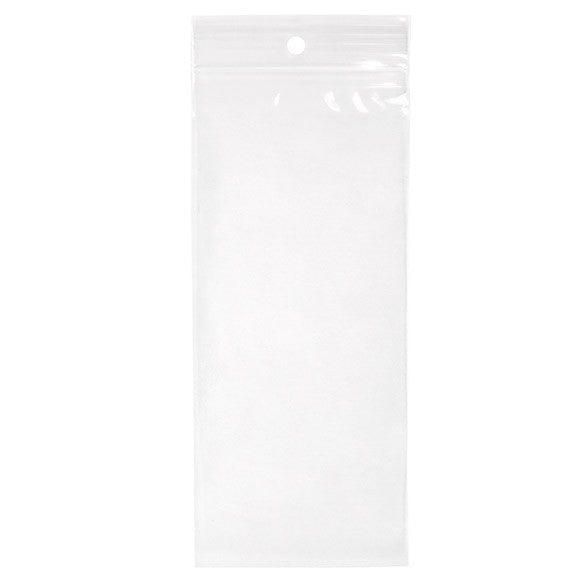 Gripzakken met Ophanggat 7,5x18cm Kristalhelder PP 50 Micron (100 stuks) [ZR37]