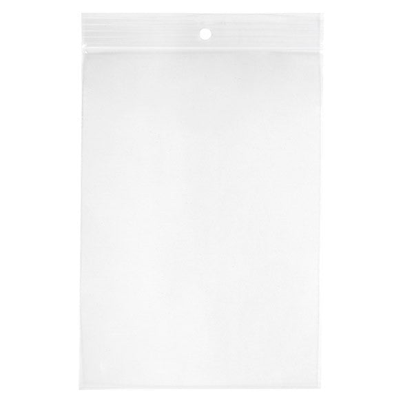 Sachet zip à transparence cristalline avec trou de suspension 12,7x17,8cm (100 pièces) [ZR57]