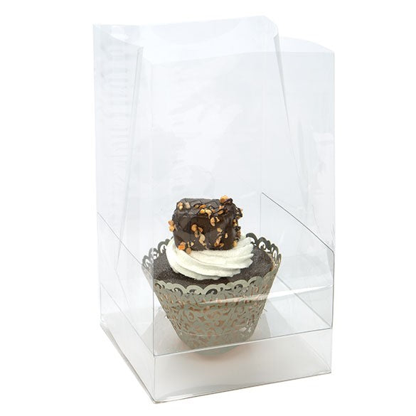 Sachets à Cupcake avec fond en papier pour 1 cupcake 10,2x10,2x17,8cm (100 pièces) [CBG4]