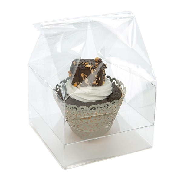 Sachets à Cupcake avec fond en papier pour 1 cupcake 10,2x10,2x17,8cm (100 pièces) [CBG4]
