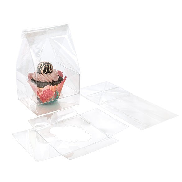 Cupcake Zakken voor 1 Stuk met Papieren Kaart 10.2x10.2x22.9cm (100 Stuks) [CBG4XL]