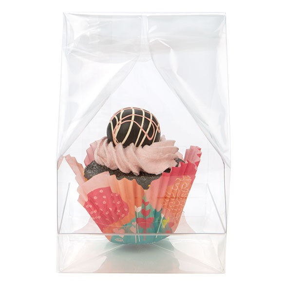Cupcake Zakken voor 1 Stuk met Papieren Kaart 10.2x10.2x22.9cm (100 Stuks) [CBG4XL]
