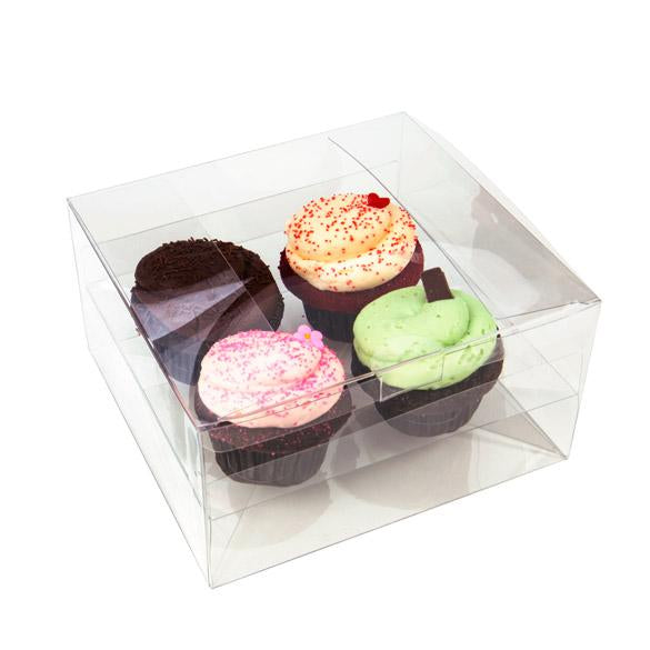 Cupcake Dozen voor 4 standaard cupcakes of muffins 19.1x17.8x10.2cm (100 Stuks) [CBS177]