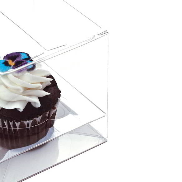 Boites à Cupcake pour un cupcake 10.2x10.2x10.2cm (100 pièces) [CBS56]