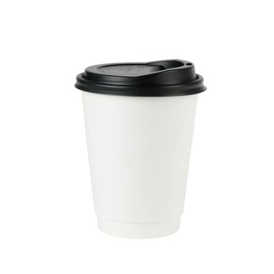 Tasse à double paroi en carton 300 ml Ø 80 Blanc (500 pièces) [GB-DHD04643]