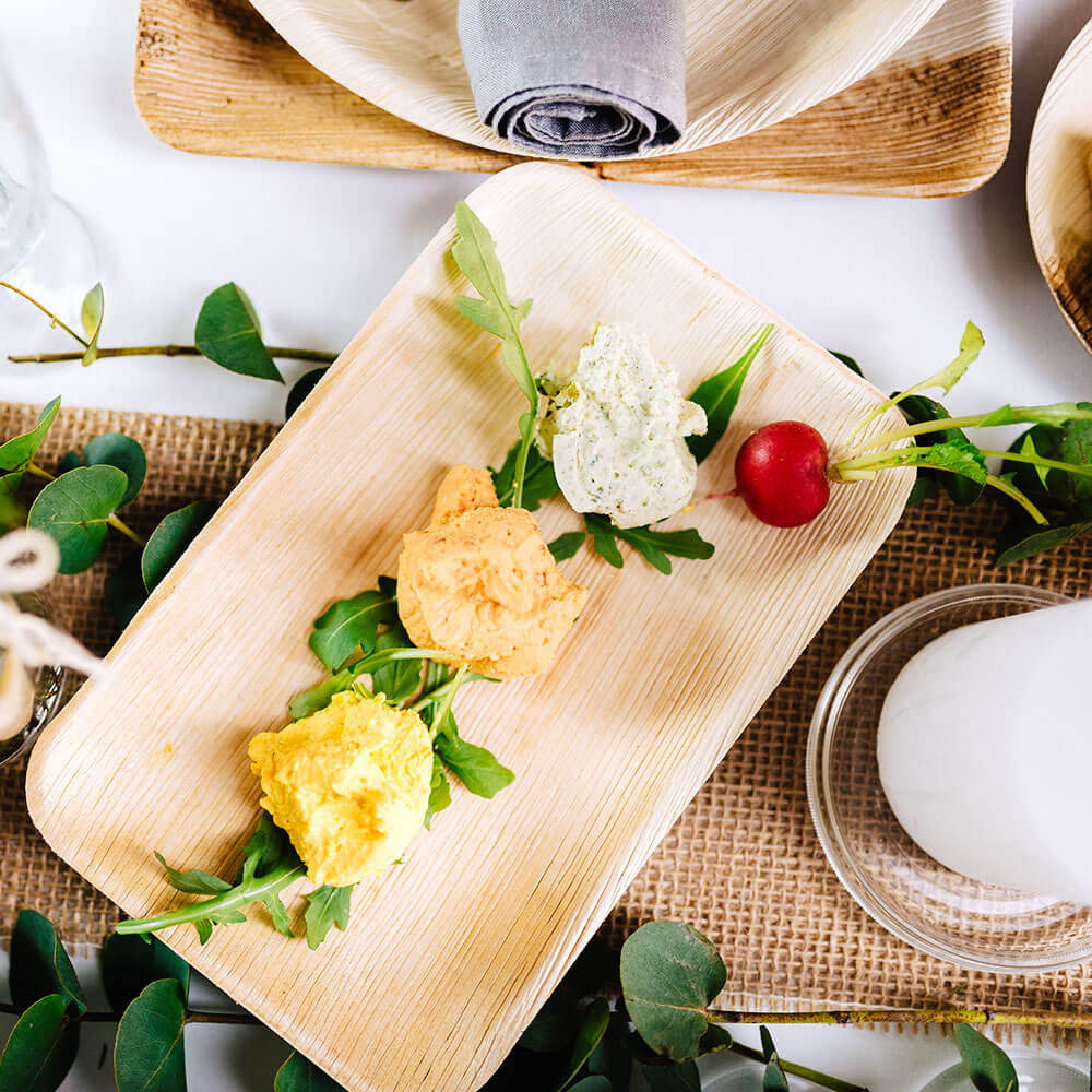 Rechthoekig Bord Palmblad 25x15cm (200 stuks) [GB-DTW05320]