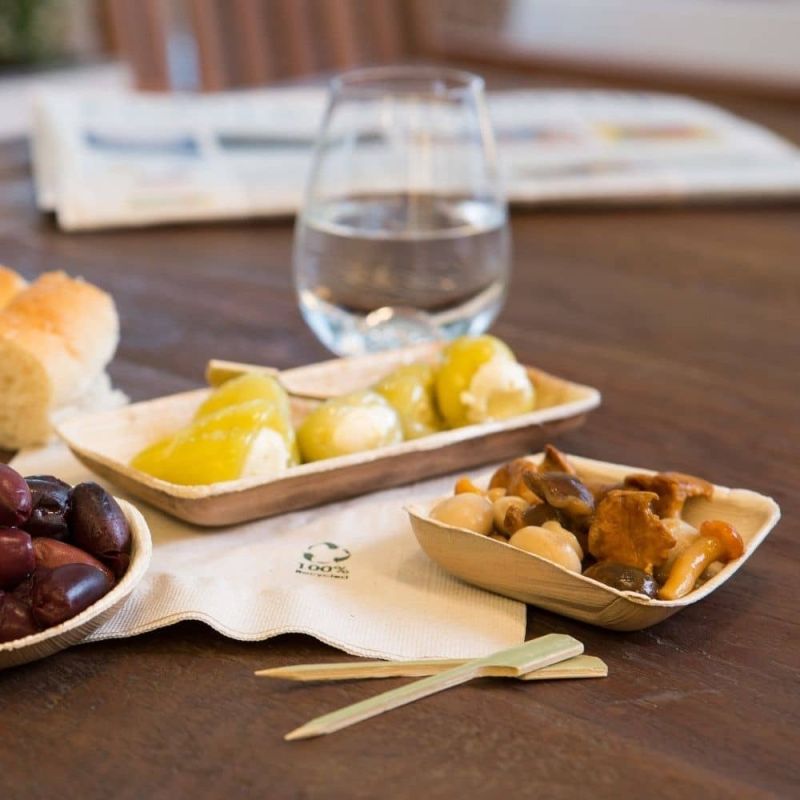 Palmbladschaal 8,1 x 2,4 x 16 cm 125 ml (400 stuks) [GB-DTW05474]