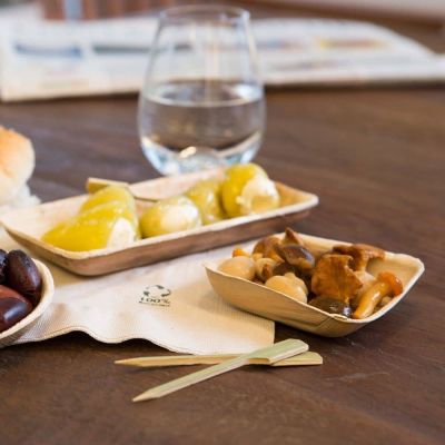 Bols Palm Leaf 8.3x2.2x8 cm, 80ml (800 pièces) [GB-DTW05482]