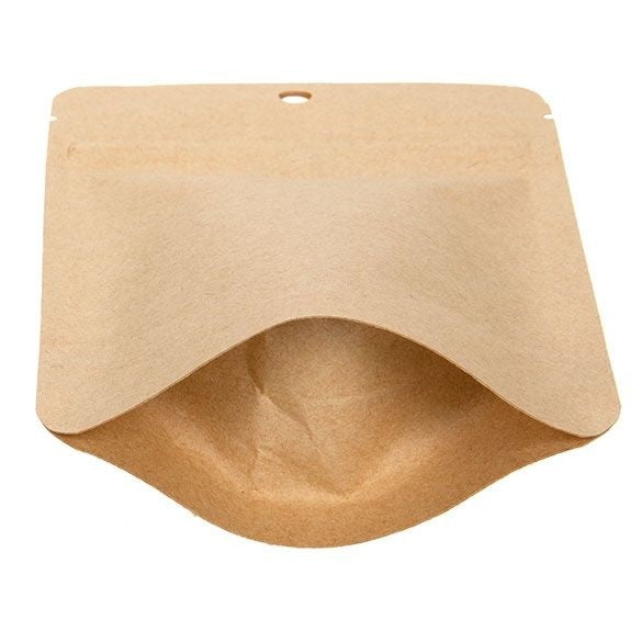 Doypack Kraft compostable 10,2x6x15,2cm | 57g (100 pièces) [ZBGEK2]