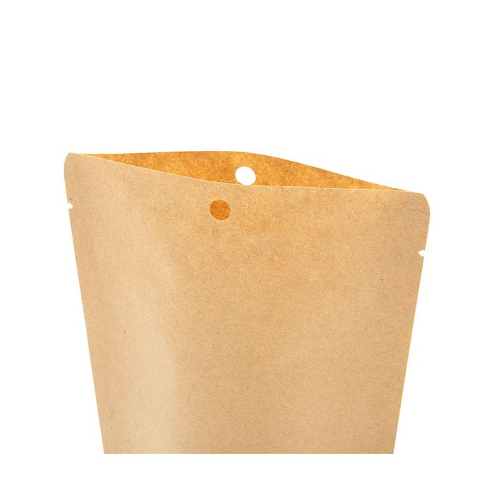 Doypack Compostable Kraft 13x7,9x20,6cm sans fermeture Zip | 113 grammes (100 pièces) [SUPEK3]