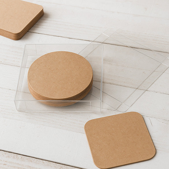Boites cadeau plastique à transparence cristalline 14.9x2.5x14.9cm (25 Pièces) [FB189]