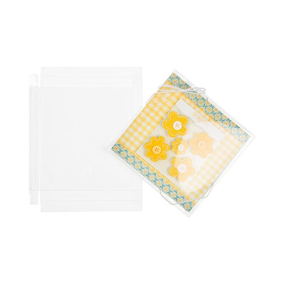 Plastiek Doosjes 14,9x1,6x14,9cm Kristalhelder (25 stuks) [FB190]