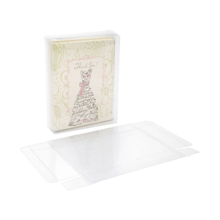 Boites cadeau plastique à transparence cristalline 11.4x3.2x14.9cm (25 Pièces) [FB30]