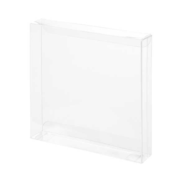 Boites cadeau plastique à transparence cristalline 14.3x2.5x14.1cm (25 Pièces) [FB48]