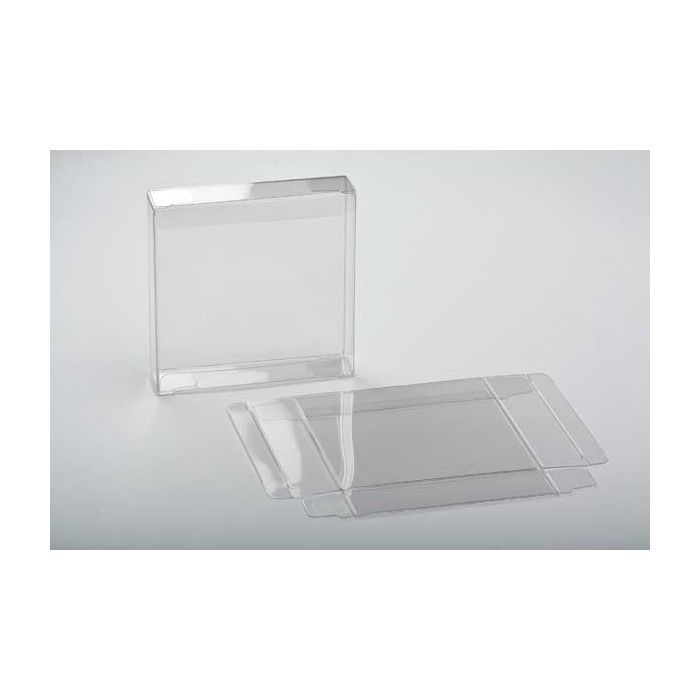 Boites cadeau plastique à transparence cristalline 10.5x2.5x10.3cm (25 Pièces) [FB99]