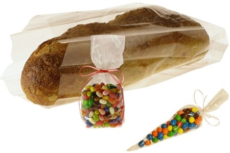 Sac à soufflet transparence cristalline 17.8x10.2x45.7cm (100 pièces) [FDAGB7]