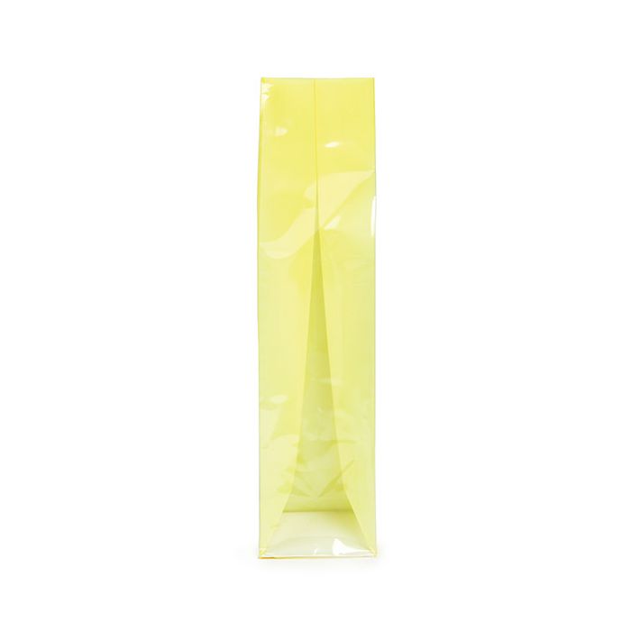 Sachet à soufflet à fond plat Neon jaune 5,1x5,1x21cm avec insert en papier (100 pièces) [FGPB11NY]