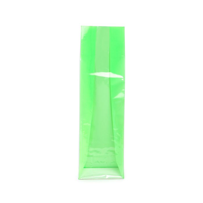 Blokbodemzakken Neon Groen 8,9x5,7x30,5 cm met Papieren kaart (100 stuks) [FGPB16NG]