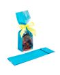 Blokbodemzakken Neon Blauw 7x5,1x25,4 cm met Papieren kaart (100 stuks) [FGPB17NB]