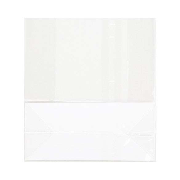Sachet SOS à fond plat en papier et à transparence cristalline 12.7x5.7x12.7cm (100 pièces) [FGPB18]