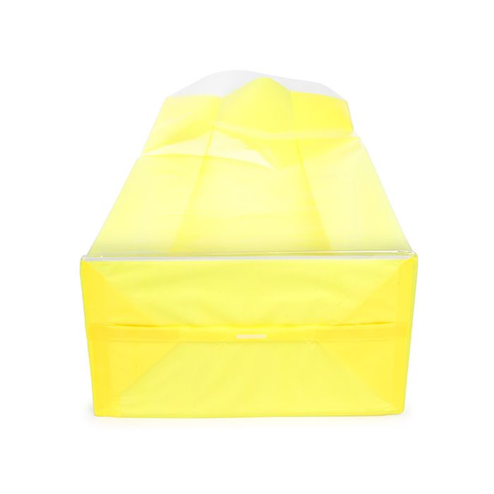 Sachet à soufflet à fond plat Neon jaune 12,7x7,6x30,5cm avec insert en papier (100 pièces) [FGPB1NY]