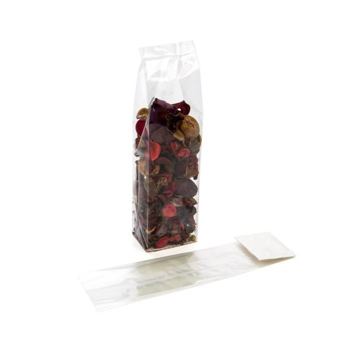 Sac à fond pliant thermoscellable 6.7x4.8x26cm avec insert en papier (100 pièces) [FGPBH13]