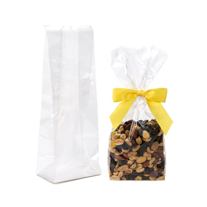 Blokbodemzakken 8,9x5,7x24,8cm met papieren kaart (100 stuks) [FGPBH15]