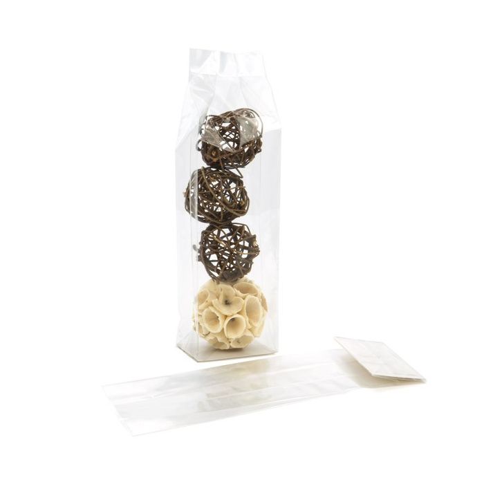 Sac à fond pliant thermoscellable 7x5.1x25.4cm avec insert en papier (100 pièces) [FGPBH17]