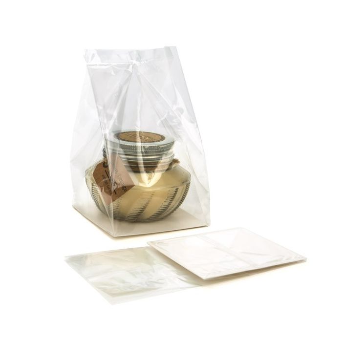 Sac à fond pliant thermoscellable avec insert en papier 10.2x10.2x17.8cm (100 pièces) [FGPBH9]