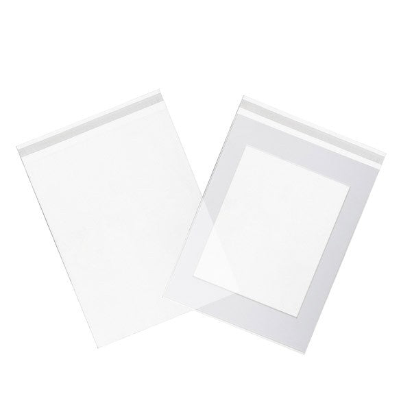 Sachet plastique plat grand format 26,5x33,7cm Refermable par Rabat Adhésif (100 pièces) [B10X13]