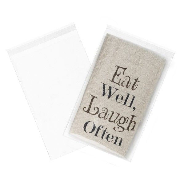 Sachet plastique plat grand format 18,9x27,9cm Refermable par Rabat Adhésif (100 pièces) [B711]