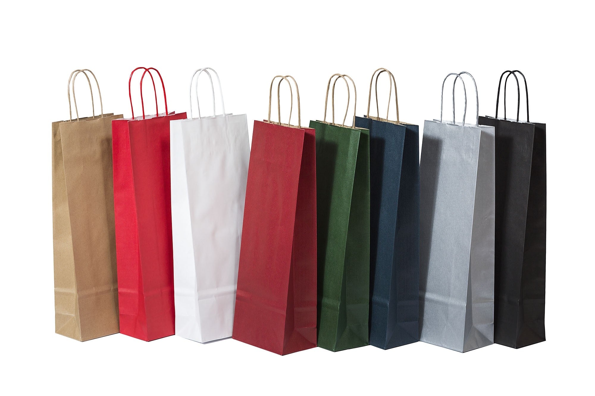 Draagtassen voor Flessen 14x8x39cm Kraft papier 110 g/m (50 stuks) [PAWF1439BR]