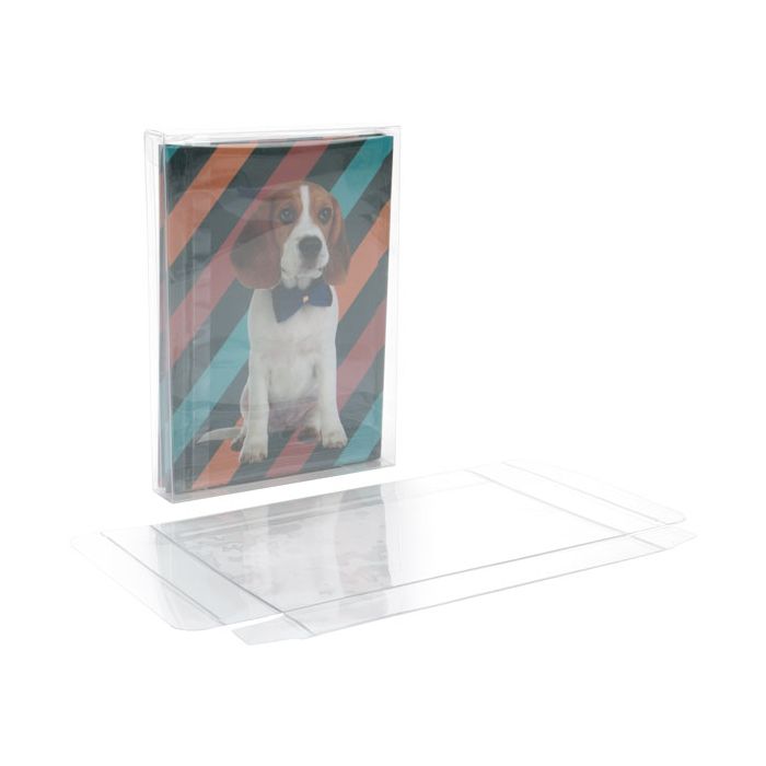 Boites cadeau plastique à transparence cristalline 13x2.5x18.1cm (25 pièces) [FPB168]