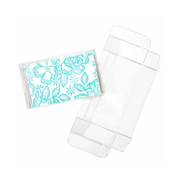 Boites cadeau plastique à transparence cristalline 5.4x2.1x 9.2cm (25 pièces) [FPB36]