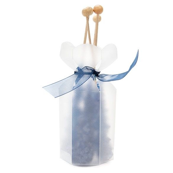 Frosted Plastic Gift Boxes with Flower Top 4.9x4.9x7.6cm