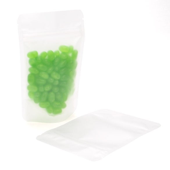 Doypack glacé avec Zip 102x60x152 mm | 57g (100 pièces) [ZBGF2]