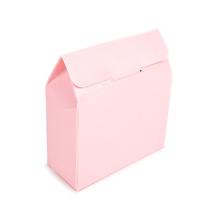 Kraftdoosjes Roze Met Hartjes Venster 8,9x3,8x10,2 cm (25 stuks) [FS344]