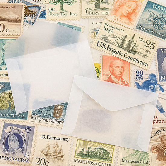 Enveloppe papier cristal 9x6cm (100 pièces) [G16]