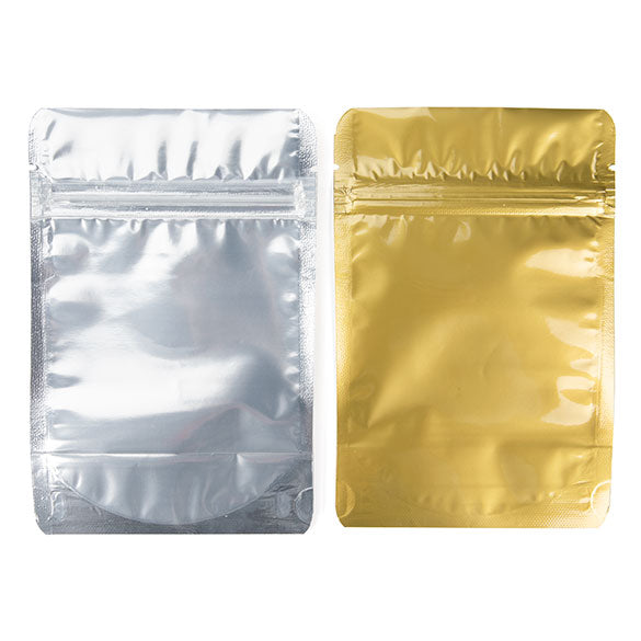 Stazakken Transparant/Goud 10x6x15cm | 57 gram (100 stuks) [ZBGG2]