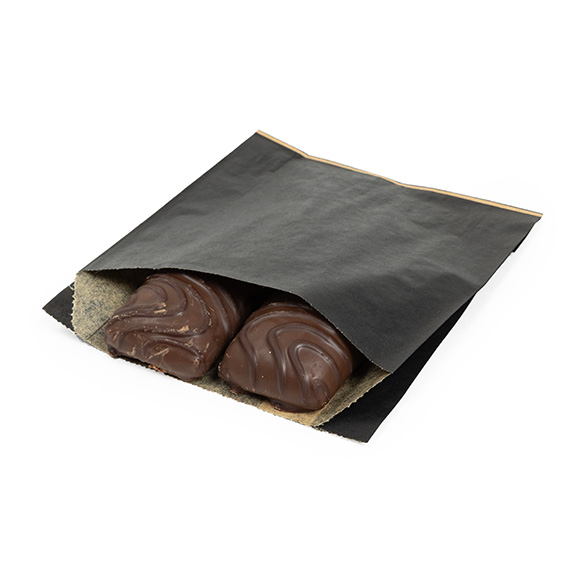 Sacs noirs résistants à la graisse 10,2x2,9x11,4 cm (100 pcs) [GPB2B]