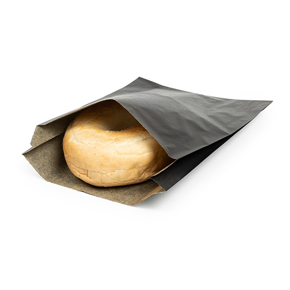 Sacs noirs résistants à la graisse 14x2,9x19,1 cm (100 pcs) [GPB4B]