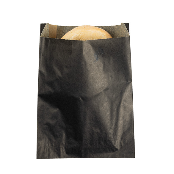 Sacs noirs résistants à la graisse 14x2,9x19,1 cm (100 pcs) [GPB4B]