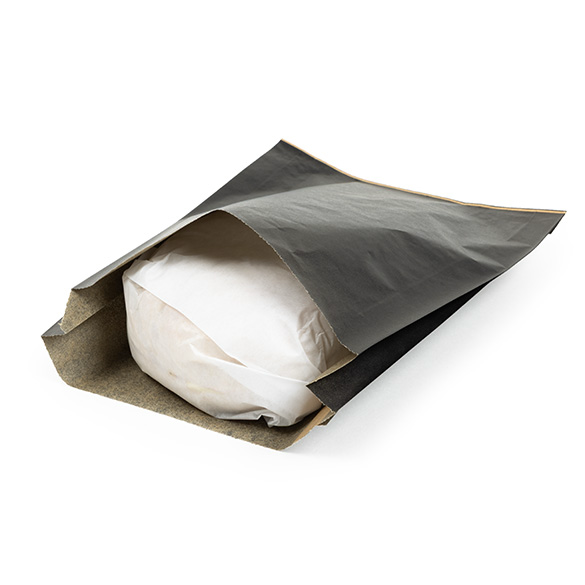 Sacs noirs résistants à la graisse 17,1x2,7x22,9 cm (100 pcs) [GPB6B]
