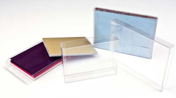 Boites cadeau plastique à transparence cristalline 16.2x1.6x16cm (25 Pièces) [FB80]