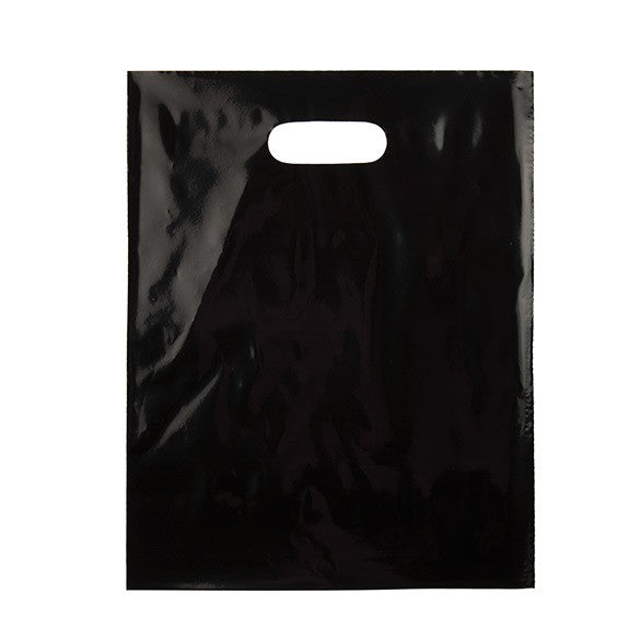 Draagtassen Plastiek Zwart 30,5x38,1cm PE 60 Micron (100 stuks) [H1215BK1]