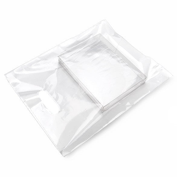 Draagtassen Plastiek Helder 30,5x38,1cm PE 60 Micron (100 stuks) [H1215CL1]