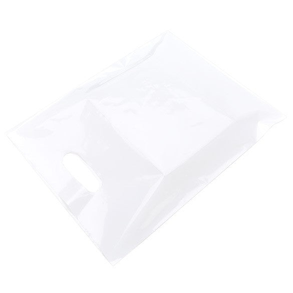Draagtassen Plastiek Wit 30,5x38,1cm PE 60 Micron (100 stuks) [H1215WT1]
