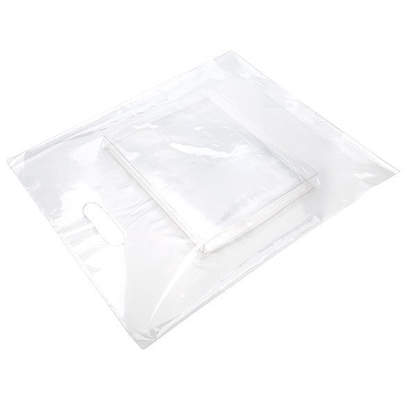 Sac à poignées transparent 60 Microns 38.1x45.7cm PE-BD (100 Pièces) [H1518CL1]