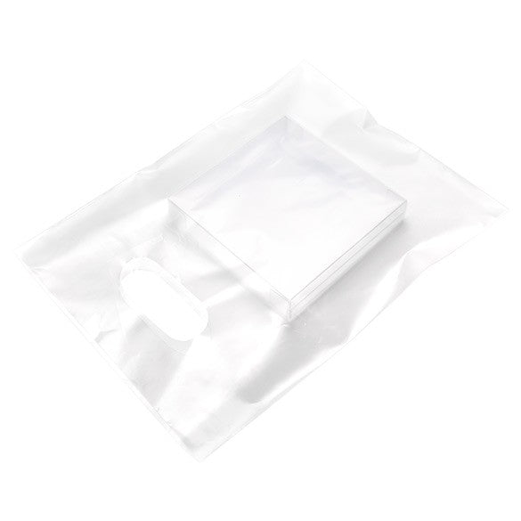 Draagtassen Plastiek Frost 22,9x30,5cm 60 Micron LDPE (100 stuks) [H912FT1]